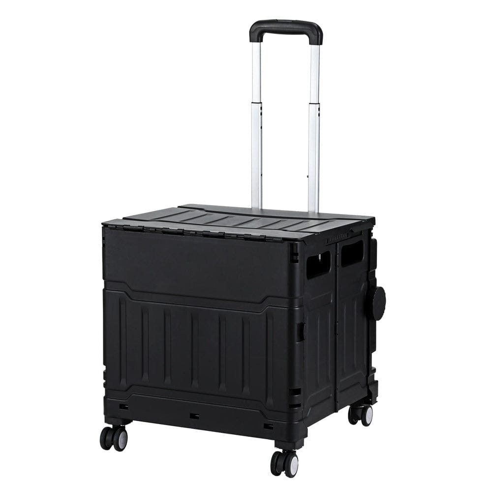 Emajin Furniture > Dining > Kitchen & Dining Trolleys Emajin Shopping Trolley Cart 75L Foldable Black