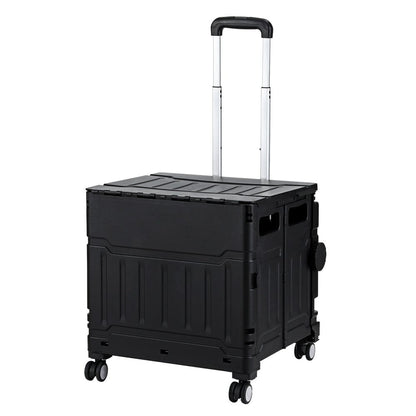 Emajin Furniture > Dining > Kitchen & Dining Trolleys Emajin Shopping Trolley Cart 75L Foldable Black