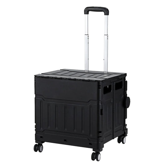 Emajin Furniture > Dining > Kitchen & Dining Trolleys Emajin Shopping Trolley Cart 75L Foldable Black