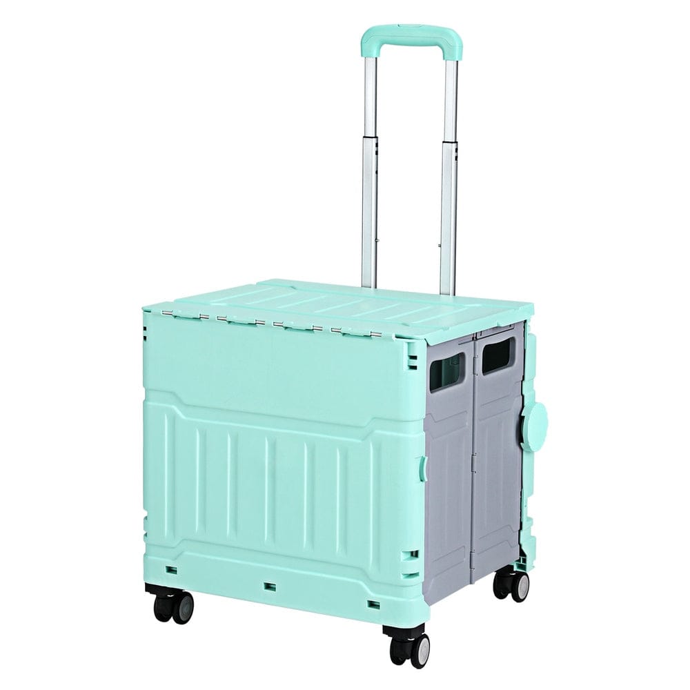 Emajin Furniture > Dining > Kitchen & Dining Trolleys Emajin Shopping Trolley Cart 75L Foldable Green