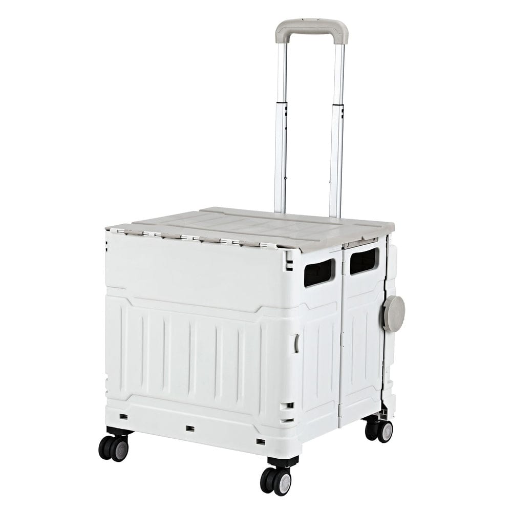 Emajin Furniture > Dining > Kitchen & Dining Trolleys Emajin Shopping Trolley Cart 75L Foldable White