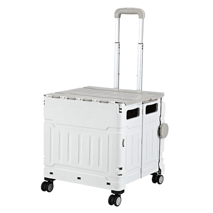 Emajin Furniture > Dining > Kitchen & Dining Trolleys Emajin Shopping Trolley Cart 75L Foldable White