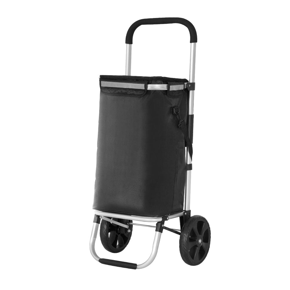 Emajin Furniture > Dining > Kitchen & Dining Trolleys Emajin Shopping Trolley Cart Foldable 45KG Black