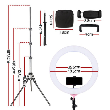 Embellir Audio & Video > Photography > Camera Accessories Embellir Ring Light 19" Tripod Stand Pink