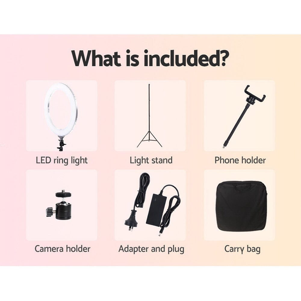 Embellir Audio & Video > Photography > Camera Accessories Embellir Ring Light 19" Tripod Stand Silver
