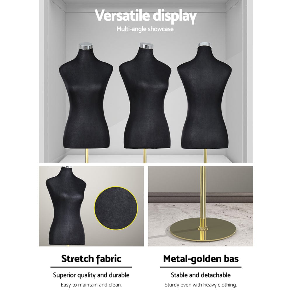 Embellir Commercial > Commercial Others > Mannequins Embellir Female Mannequin Dummy Model Dressmaker Clothes Display Torso Tailor BK