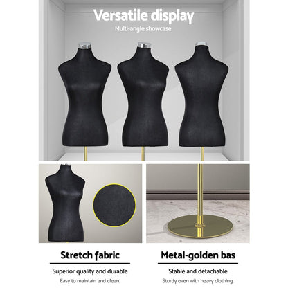 Embellir Commercial > Commercial Others > Mannequins Embellir Female Mannequin Dummy Model Dressmaker Clothes Display Torso Tailor BK