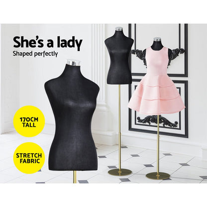 Embellir Commercial > Commercial Others > Mannequins Embellir Female Mannequin Dummy Model Dressmaker Clothes Display Torso Tailor BK