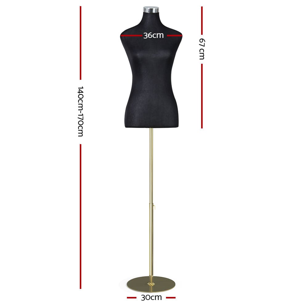 Embellir Commercial > Commercial Others > Mannequins Embellir Female Mannequin Dummy Model Dressmaker Clothes Display Torso Tailor BK