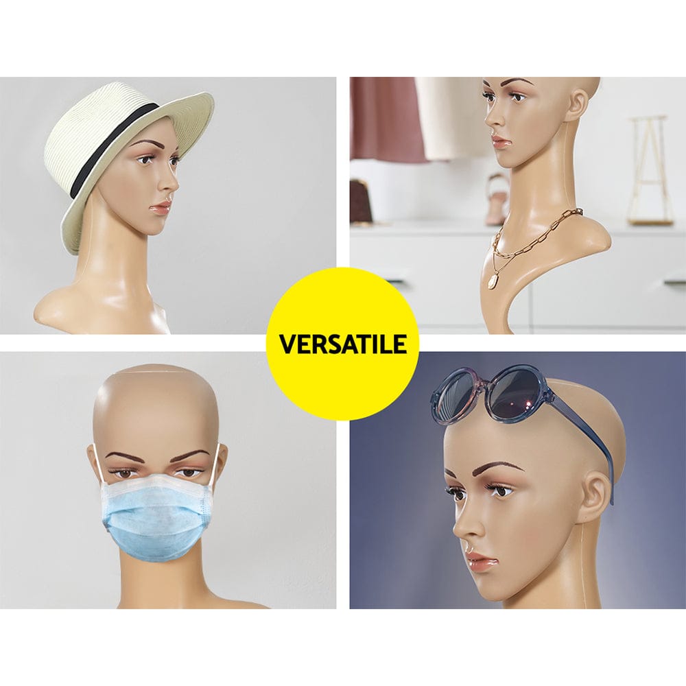 Embellir Commercial > Commercial Others > Mannequins Embellir Female Mannequin Head Dummy Model Display Shop Stand Professional Use