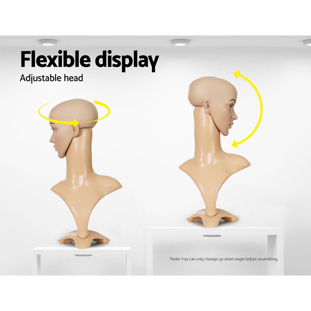 Embellir Commercial > Commercial Others > Mannequins Embellir Female Mannequin Head Dummy Model Display Shop Stand Professional Use