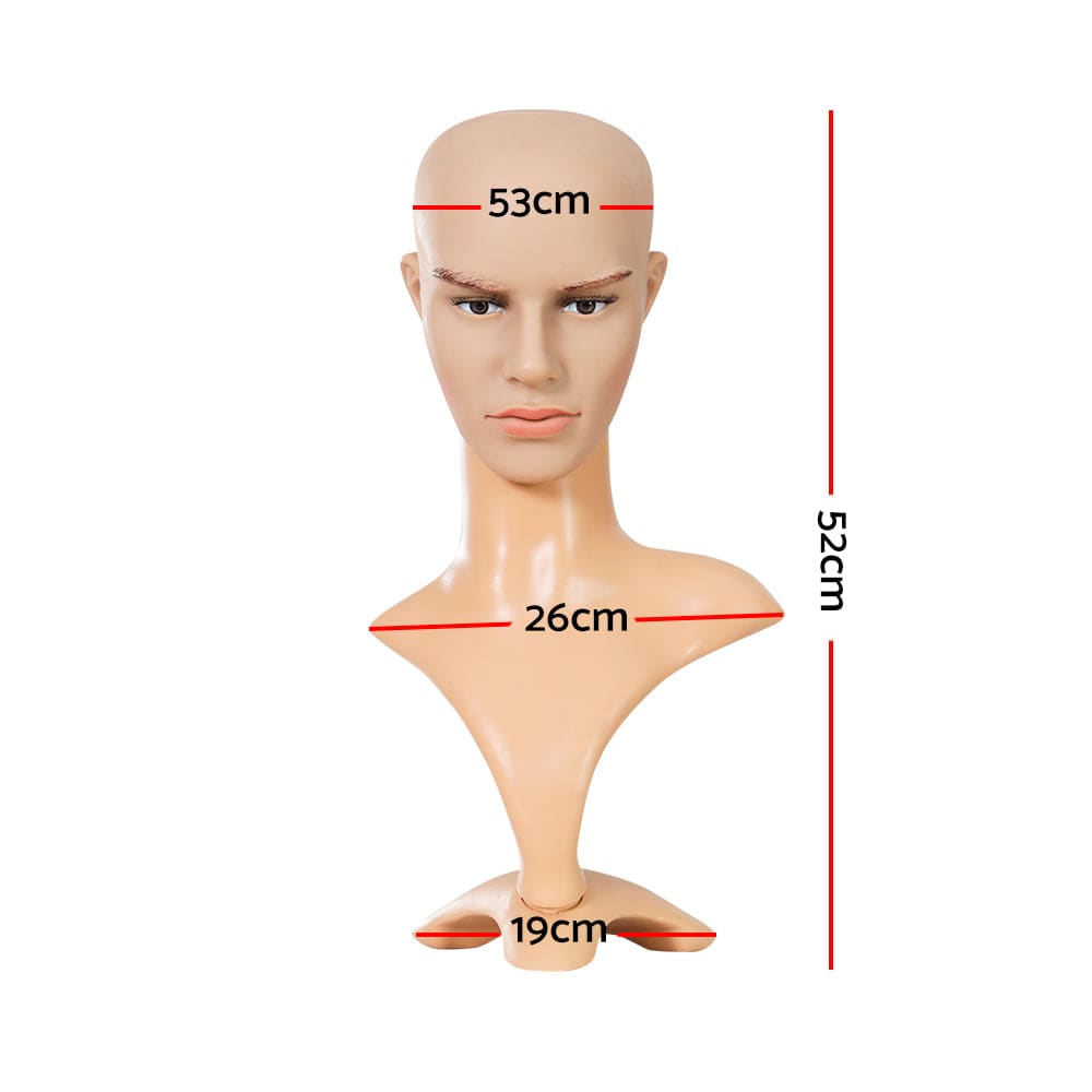 Embellir Commercial > Commercial Others > Mannequins Embellir Male Mannequin Head Dummy Model Display Shop Stand Professional Use