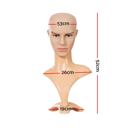Embellir Commercial > Commercial Others > Mannequins Embellir Male Mannequin Head Dummy Model Display Shop Stand Professional Use