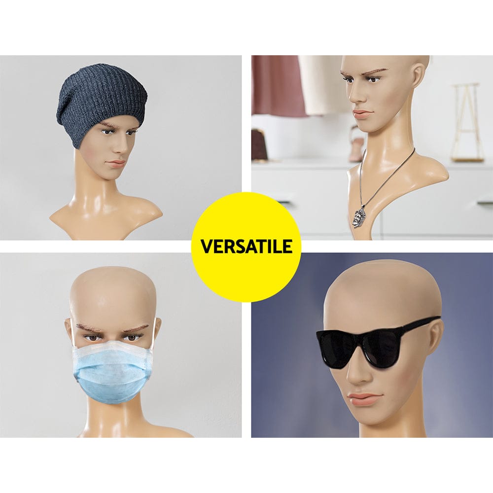 Embellir Commercial > Commercial Others > Mannequins Embellir Male Mannequin Head Dummy Model Display Shop Stand Professional Use