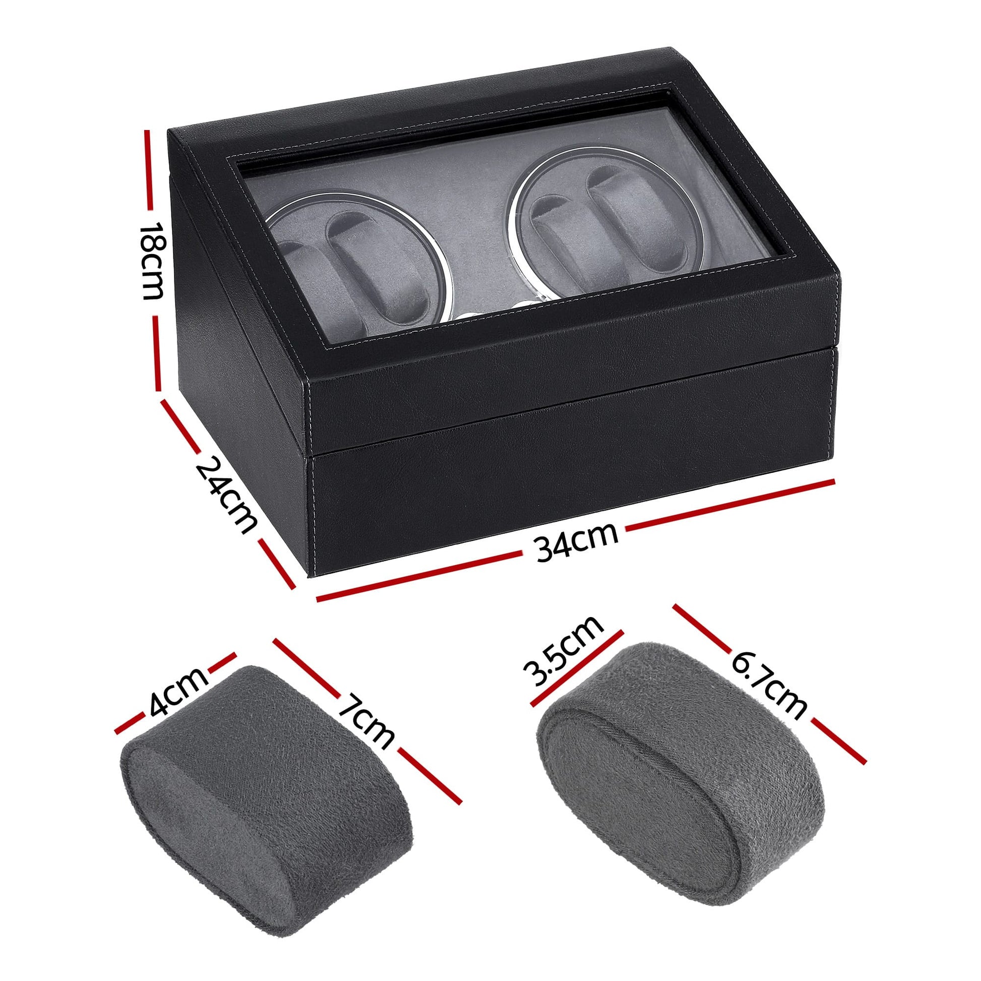 Embellir Fashion > Men's Fashion > Men's Jewellery Embellir Watch Winder Automatic Double Watch Winder Box LED Black