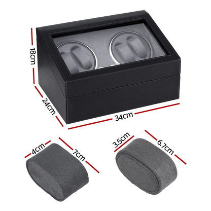 Embellir Fashion > Men's Fashion > Men's Jewellery Embellir Watch Winder Automatic Double Watch Winder Box LED Black