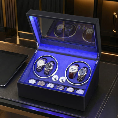 Embellir Fashion > Men's Fashion > Men's Jewellery Embellir Watch Winder Automatic Double Watch Winder Box LED Black