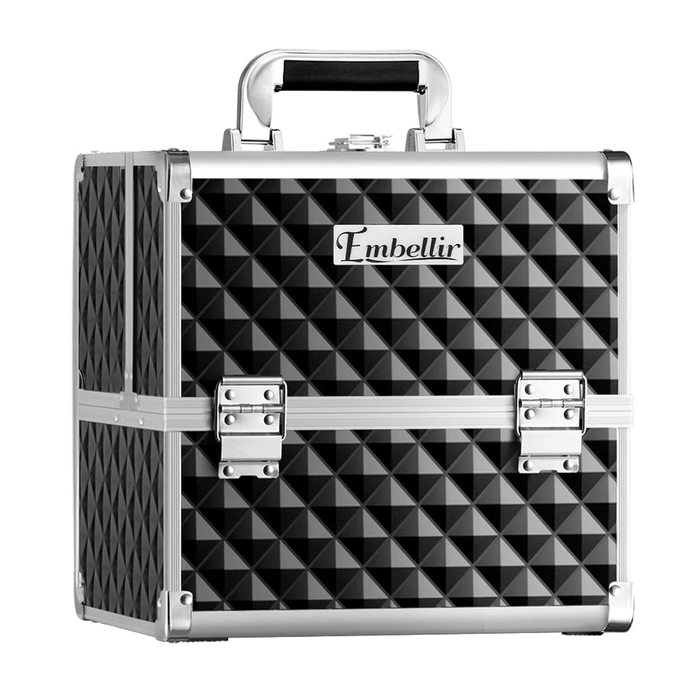 Embellir Health & Beauty > Cosmetic Storage > Cosmetic & Toiletry Bags Embellir Makeup Case Beauty Organiser Bag Travel Large Cosmetic Storage Portable