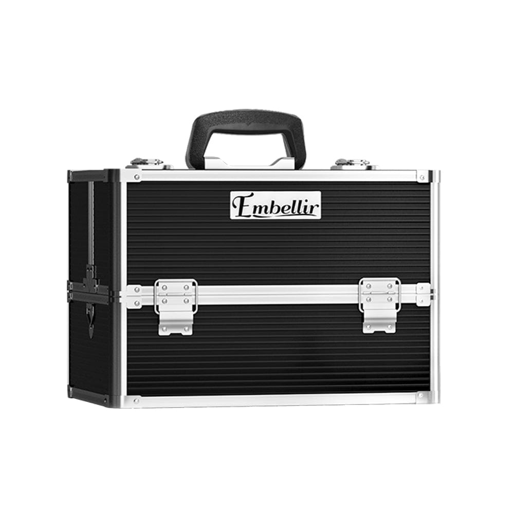 Embellir Health & Beauty > Cosmetic Storage > Cosmetic & Toiletry Bags Embellir Portable Cosmetic Beauty Makeup Case- Black