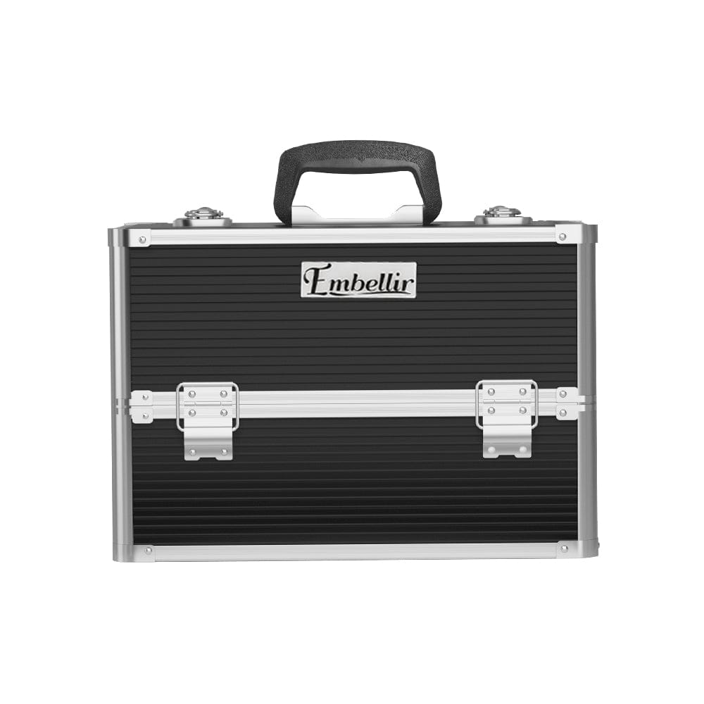 Embellir Health & Beauty > Cosmetic Storage > Cosmetic & Toiletry Bags Embellir Portable Cosmetic Beauty Makeup Case- Black