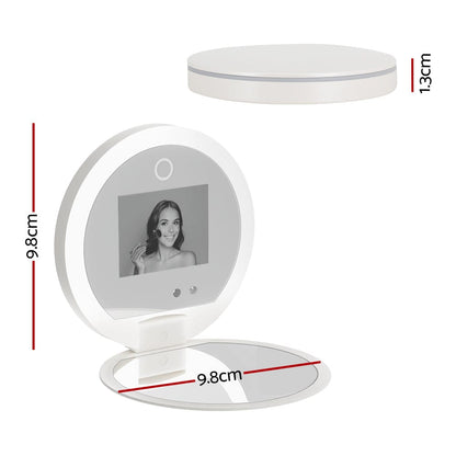 Embellir Health & Beauty > Makeup > Makeup Mirrors Embellir Compact Makeup Mirror with UV Camera for Sunscreen Test Portable Travel