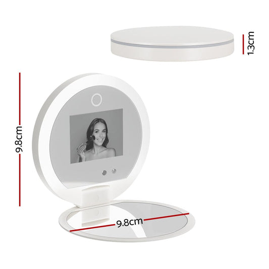 Embellir Health & Beauty > Makeup > Makeup Mirrors Embellir Compact Makeup Mirror with UV Camera for Sunscreen Test Portable Travel