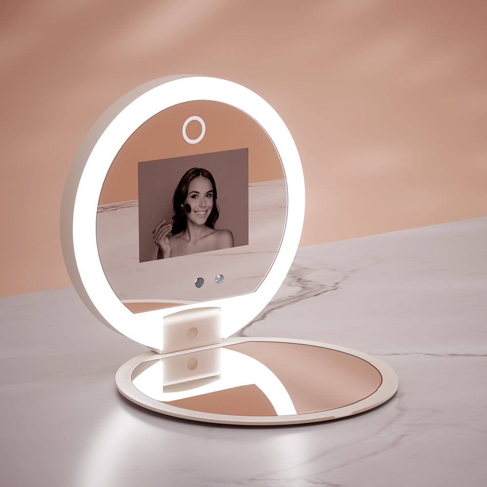 Embellir Health & Beauty > Makeup > Makeup Mirrors Embellir Compact Makeup Mirror with UV Camera for Sunscreen Test Portable Travel