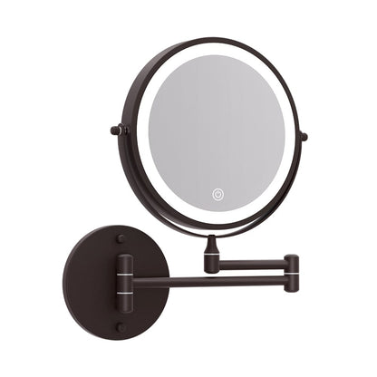 Embellir Health & Beauty > Makeup > Makeup Mirrors Embellir Extendable Makeup Mirror 10X Magnifying Double-Sided Bathroom Brown
