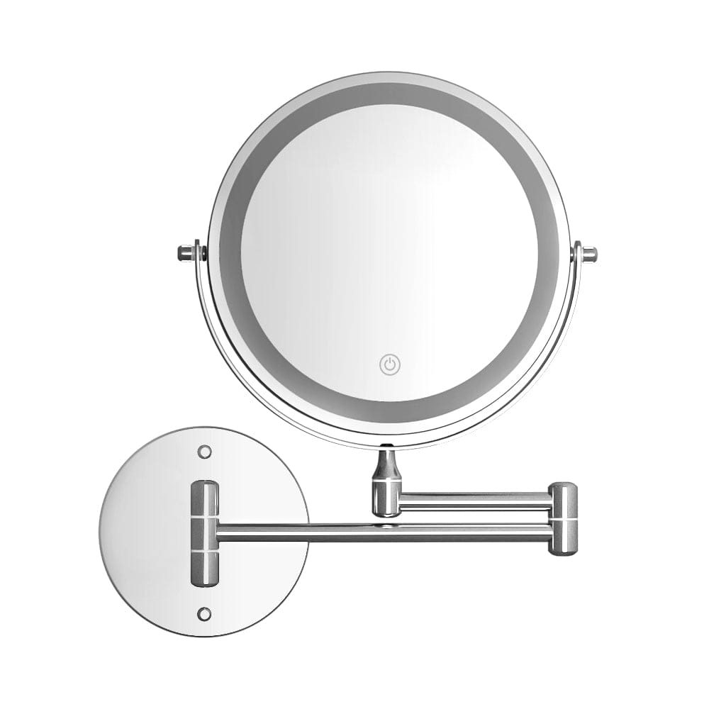 Embellir Health & Beauty > Makeup > Makeup Mirrors Embellir Extendable Makeup Mirror 10X Magnifying Double-Sided Bathroom Silver