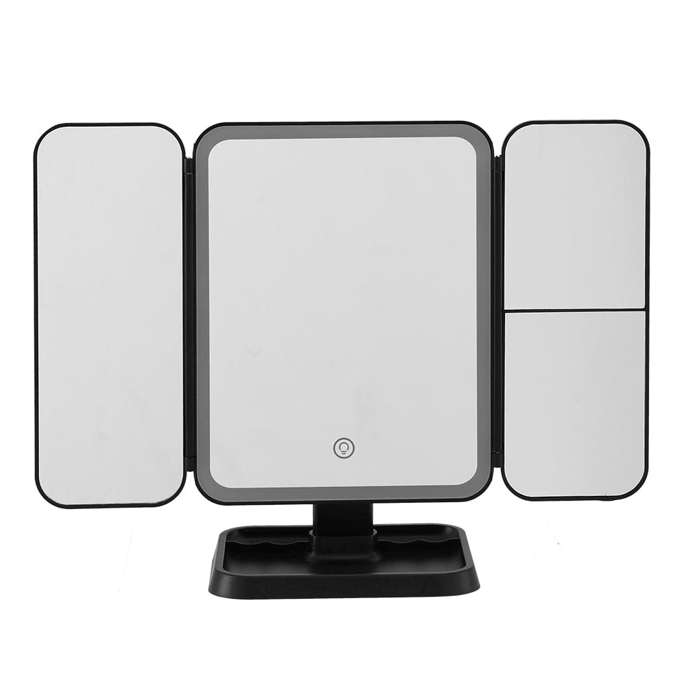 Embellir Health & Beauty > Makeup > Makeup Mirrors Embellir LED Makeup Mirror Tri-fold Lighted Vanity Mirrors 1X2X3X Magnifications