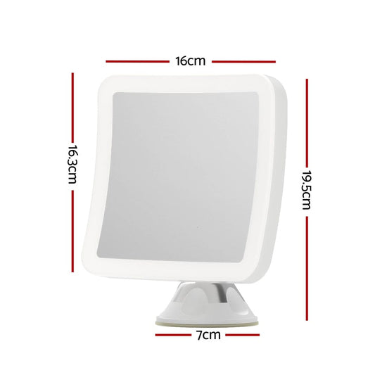 Embellir Health & Beauty > Makeup > Makeup Mirrors Embellir Makeup Mirror 10X Magnification LED Light Adjustable Rotation Cordless Suction Cup