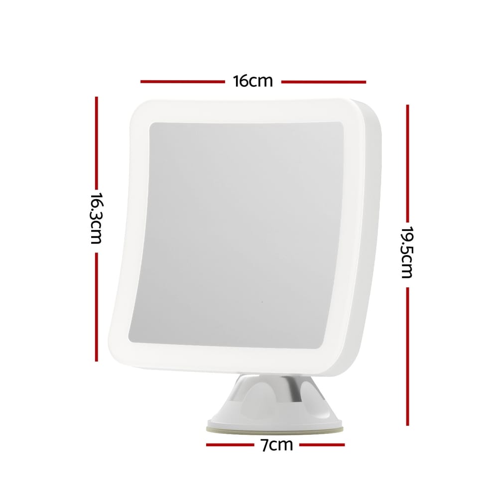 Embellir Health & Beauty > Makeup > Makeup Mirrors Embellir Makeup Mirror 10X Magnification LED Light Adjustable Rotation Cordless Suction Cup