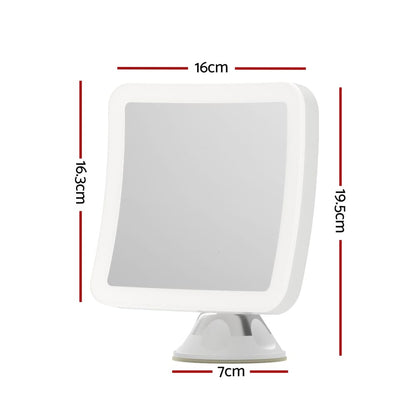 Embellir Health & Beauty > Makeup > Makeup Mirrors Embellir Makeup Mirror 10X Magnification LED Light Adjustable Rotation Cordless Suction Cup