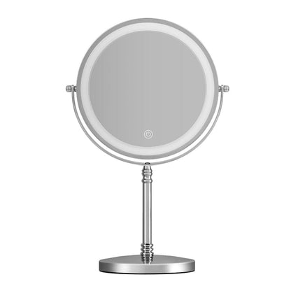 Embellir Health & Beauty > Makeup > Makeup Mirrors Embellir Makeup Mirror 20x20cm 10X Magnifying with LED Light Rotation Tabletop