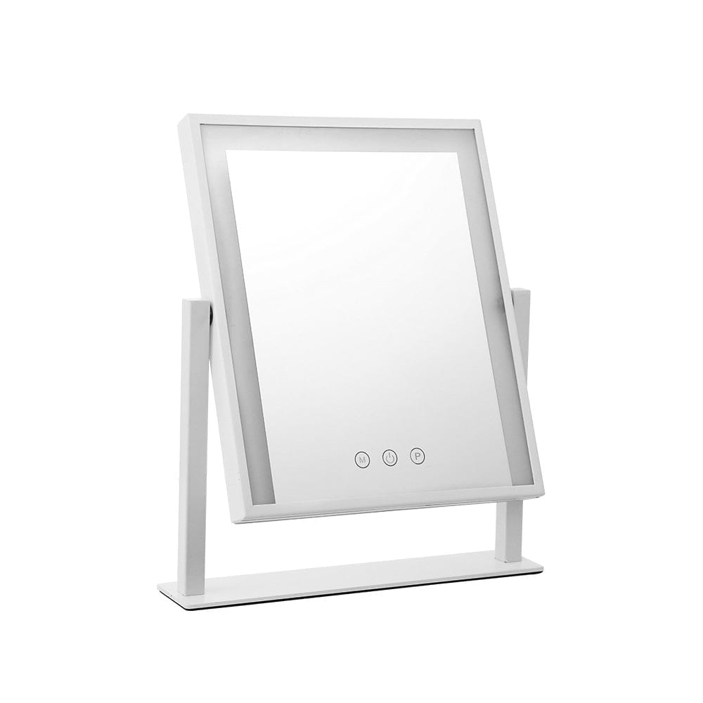 Embellir Health & Beauty > Makeup > Makeup Mirrors Embellir Makeup Mirror 25x30cm Hollywood Vanity with LED Light Rotation White