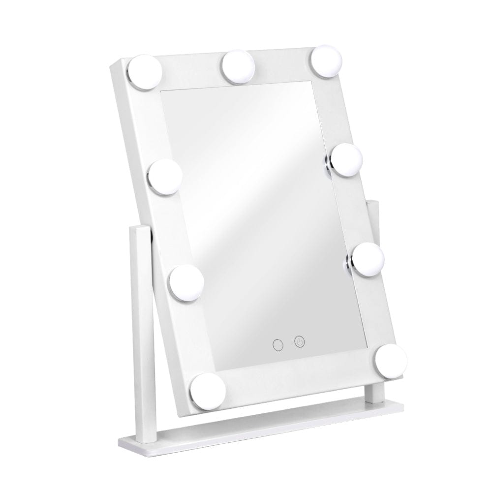 Embellir Health & Beauty > Makeup > Makeup Mirrors Embellir Makeup Mirror 30x38cm Hollywood Vanity with LED Light Rotation Tabletop