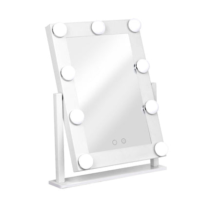 Embellir Health & Beauty > Makeup > Makeup Mirrors Embellir Makeup Mirror 30x38cm Hollywood Vanity with LED Light Rotation Tabletop
