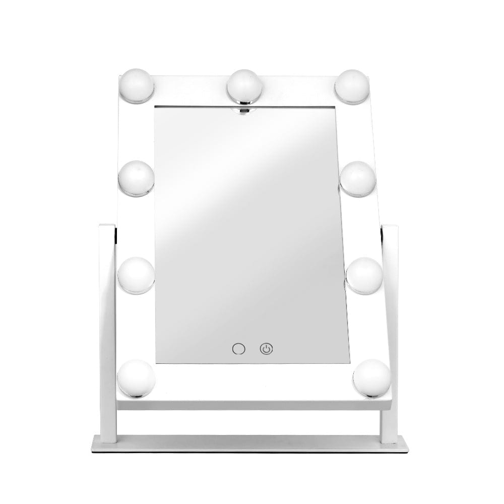 Embellir Health & Beauty > Makeup > Makeup Mirrors Embellir Makeup Mirror 30x38cm Hollywood Vanity with LED Light Rotation Tabletop