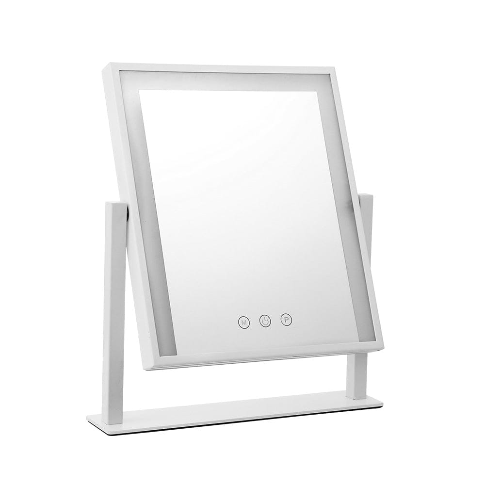 Embellir Health & Beauty > Makeup > Makeup Mirrors Embellir Makeup Mirror 30x40cm Hollywood Vanity with LED Light Rotation White