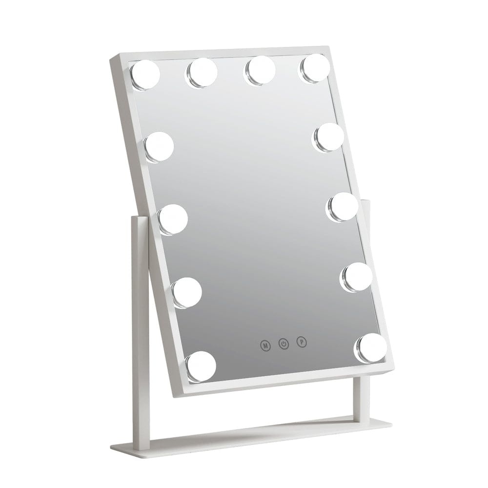Embellir Health & Beauty > Makeup > Makeup Mirrors Embellir Makeup Mirror 30x41cm Hollywood Vanity with LED Light Rotation Tabletop