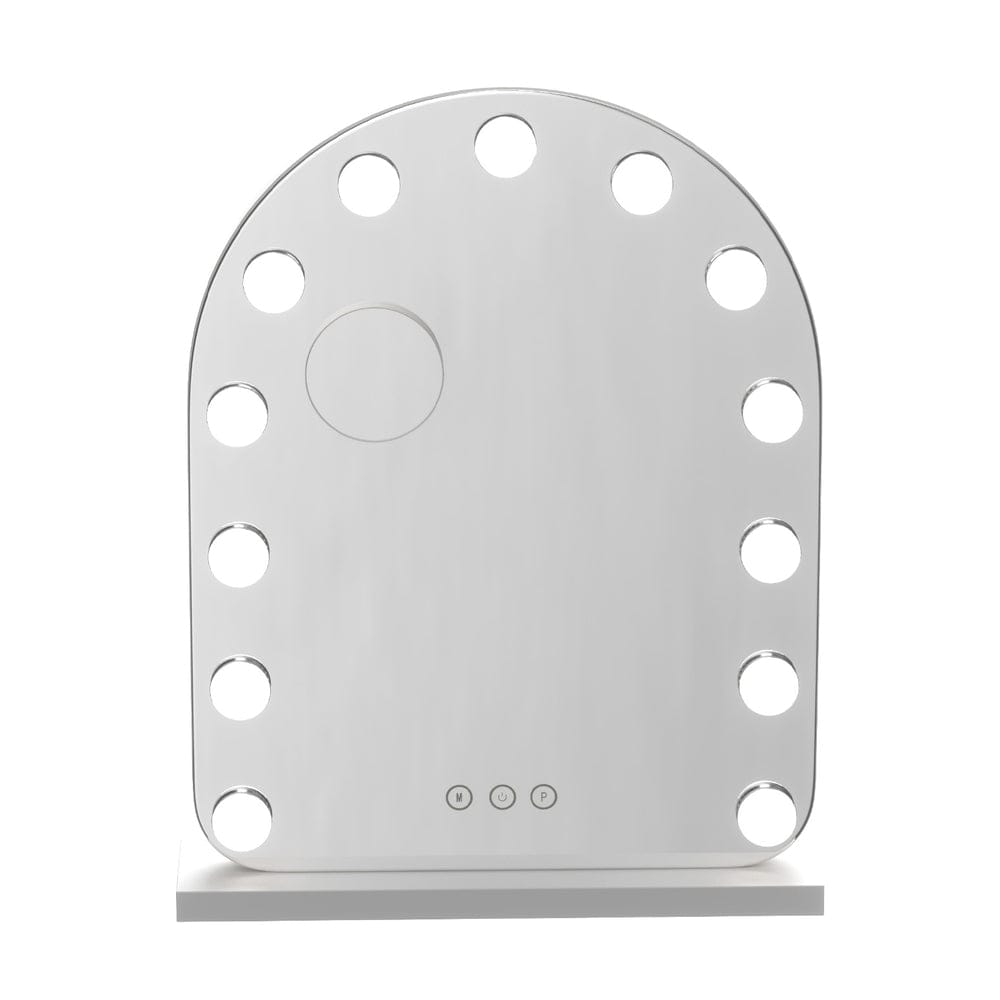 Embellir Health & Beauty > Makeup > Makeup Mirrors Embellir Makeup Mirror 40x50cm Dressing Vanity LED Bulb Light with 5x Magnification White Arch