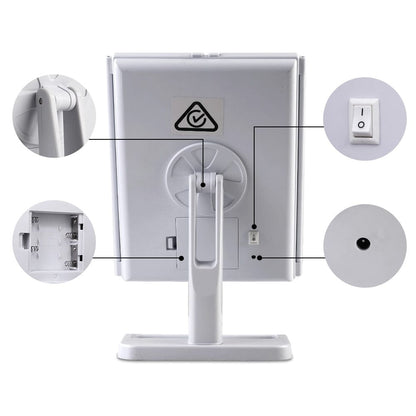 Embellir Health & Beauty > Makeup > Makeup Mirrors Embellir Makeup Mirror with 24 LED light Tri-fold Dimmable Tabletop Storage
