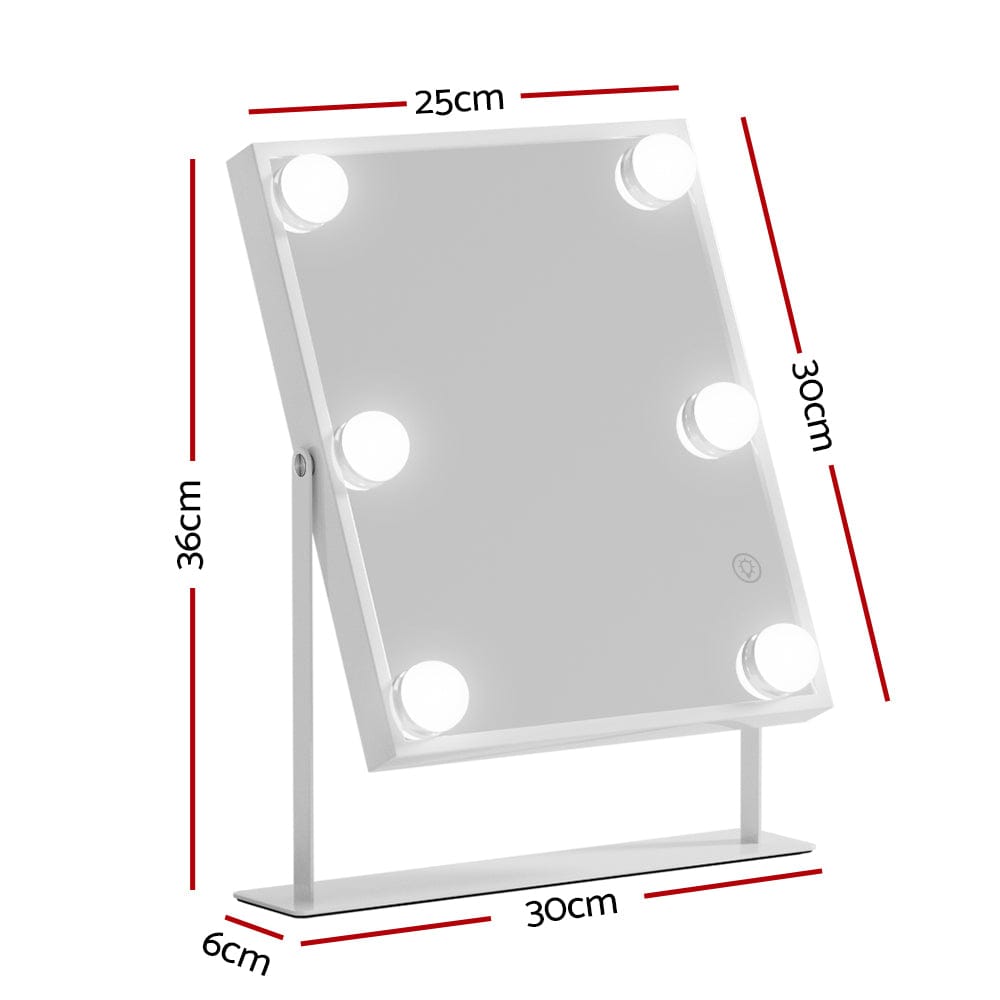 Embellir Home & Garden > Decor > Mirrors Embellir Bluetooth LED Makeup Mirror Mirrors Lighted Vanity Hollywood 25X30CM