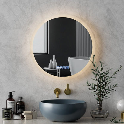 Embellir Home & Garden > Decor > Mirrors Embellir Bluetooth LED Wall Mirror With Light 50CM Bathroom Decor Round Mirrors