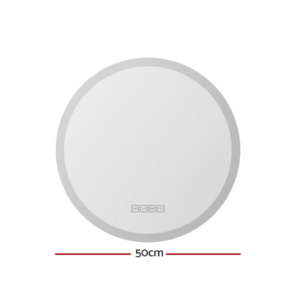 Embellir Home & Garden > Decor > Mirrors Embellir Bluetooth LED Wall Mirror With Light 50CM Bathroom Decor Round Mirrors