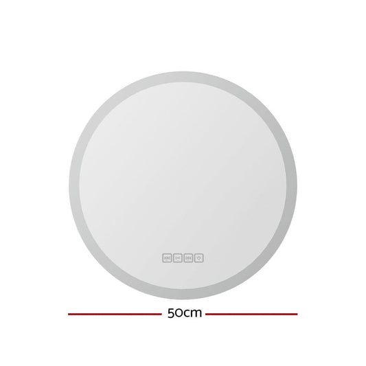 Embellir Home & Garden > Decor > Mirrors Embellir Bluetooth LED Wall Mirror With Light 50CM Bathroom Decor Round Mirrors