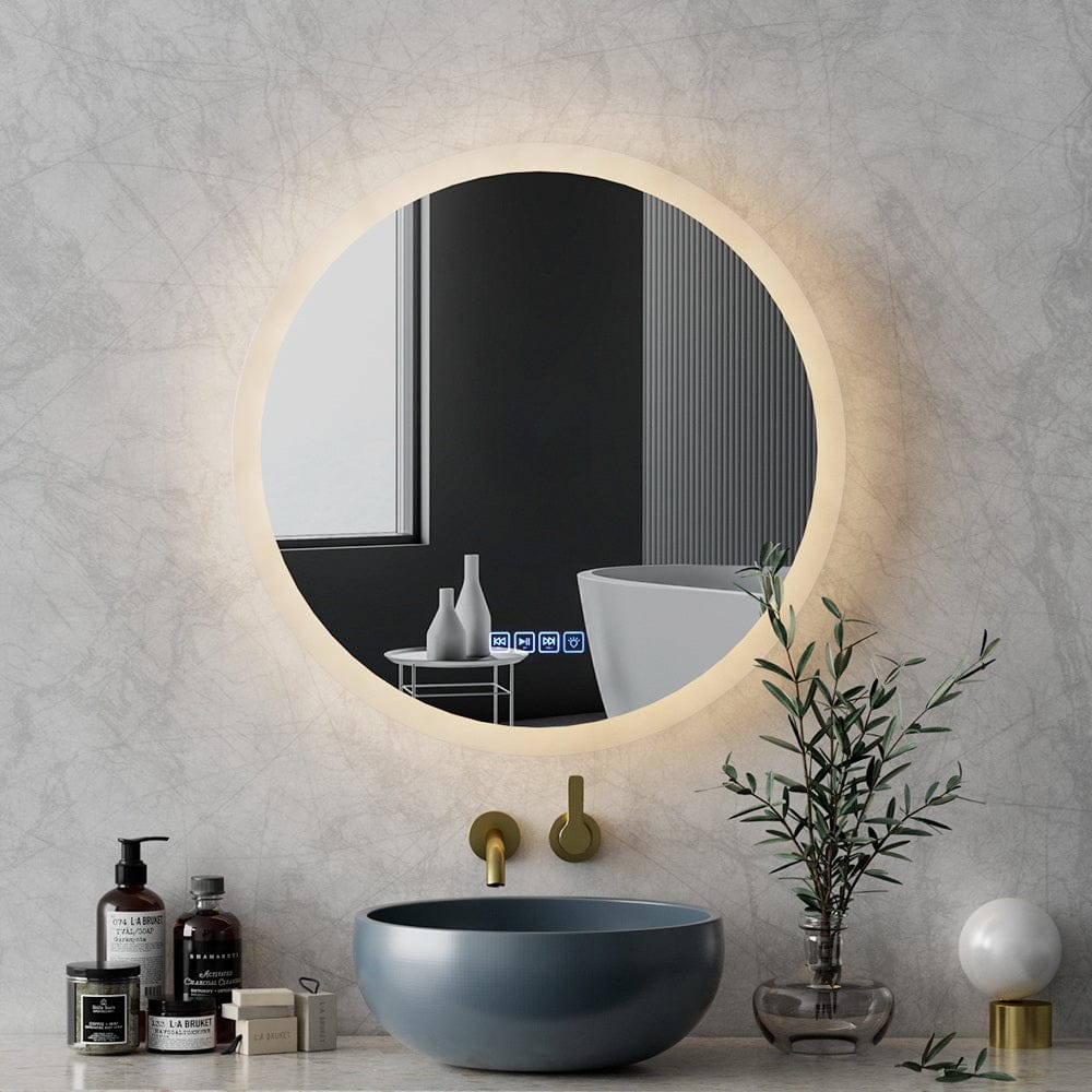 Embellir Home & Garden > Decor > Mirrors Embellir Bluetooth LED Wall Mirror With Light 60CM Bathroom Decor Round Mirrors