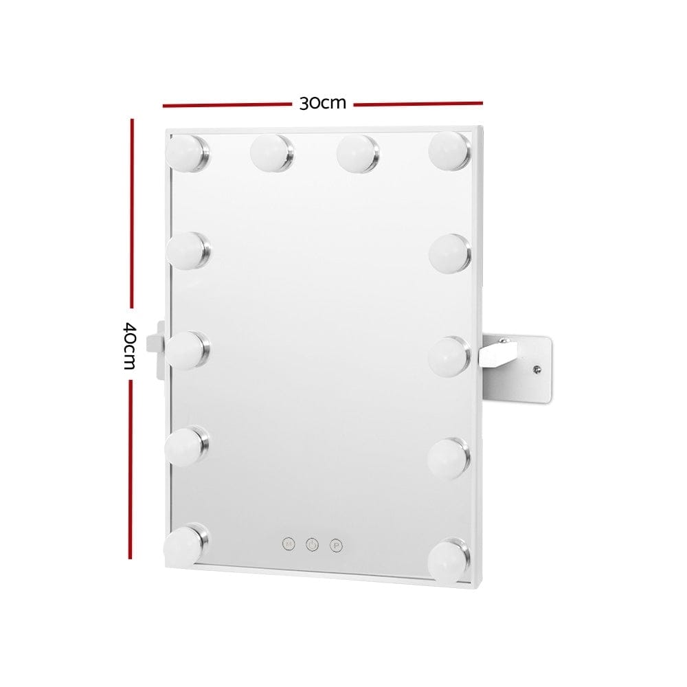 Embellir Home & Garden > Decor > Mirrors Embellir Hollywood Wall mirror Makeup Mirror With Light Vanity 12 LED Bulbs