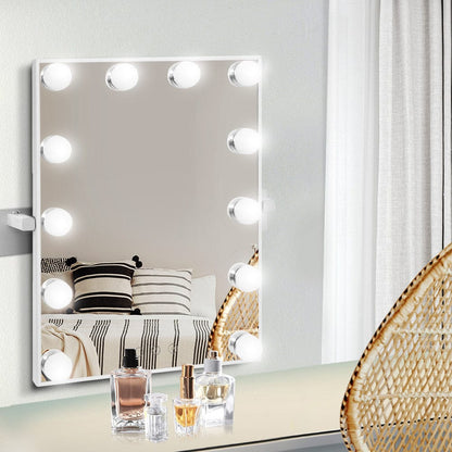 Embellir Home & Garden > Decor > Mirrors Embellir Hollywood Wall mirror Makeup Mirror With Light Vanity 12 LED Bulbs