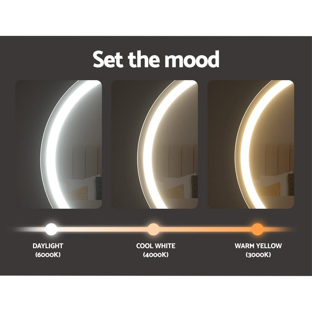 Embellir Home & Garden > Decor > Mirrors Embellir Makeup Mirror 40x40cm Hollywood Vanity with LED Light Tabletop Round